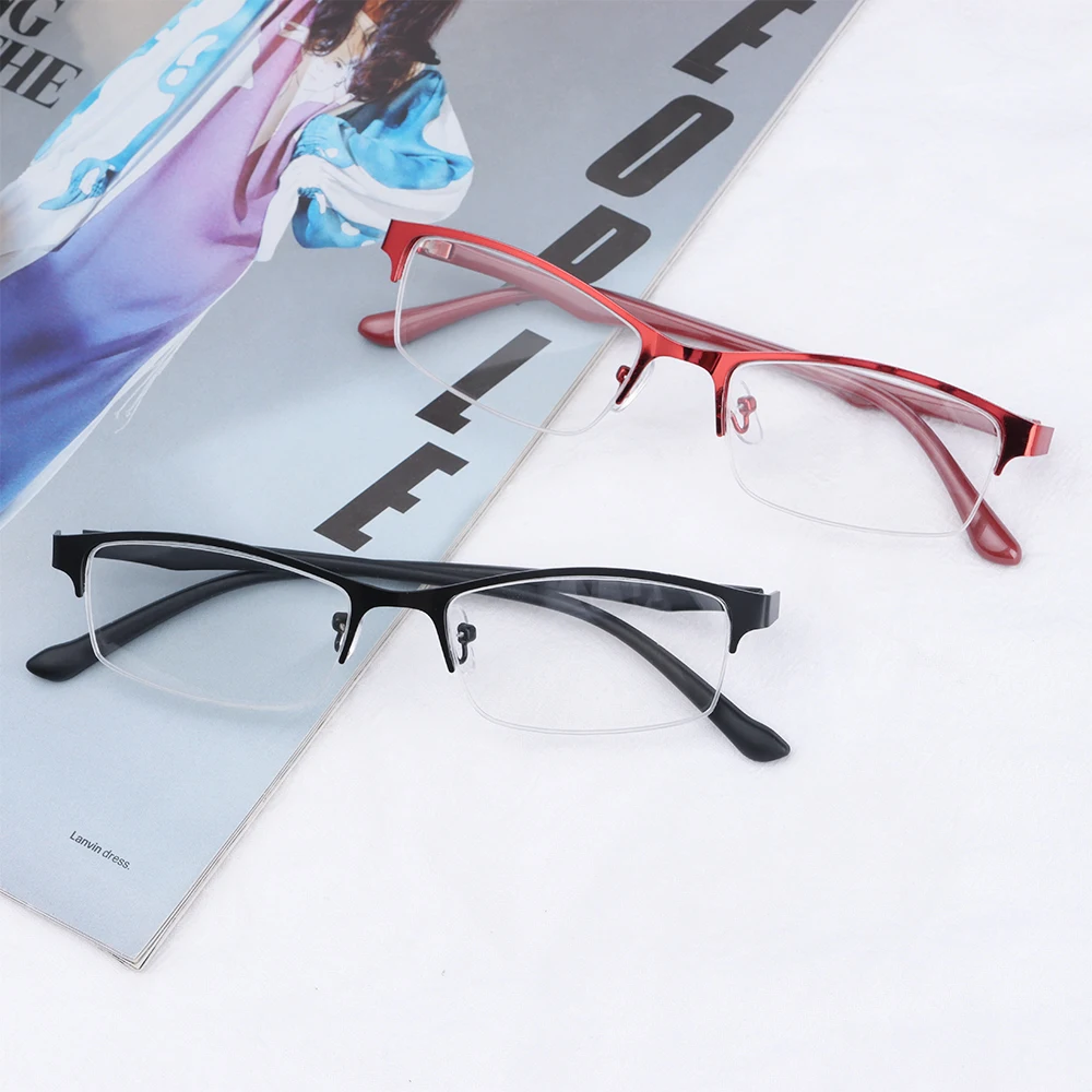 Frauen Halbrahmen Optische Computerbrille Kurzsichtige Brillen Brillen Myopiebrille