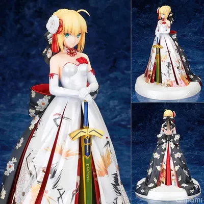 

Аниме FGO Fate Grand Order кимоно Saber Lily Artoria Pendragon Crane Dress Ver. ПВХ экшн-фигурки коллекционные модели игрушки куклы