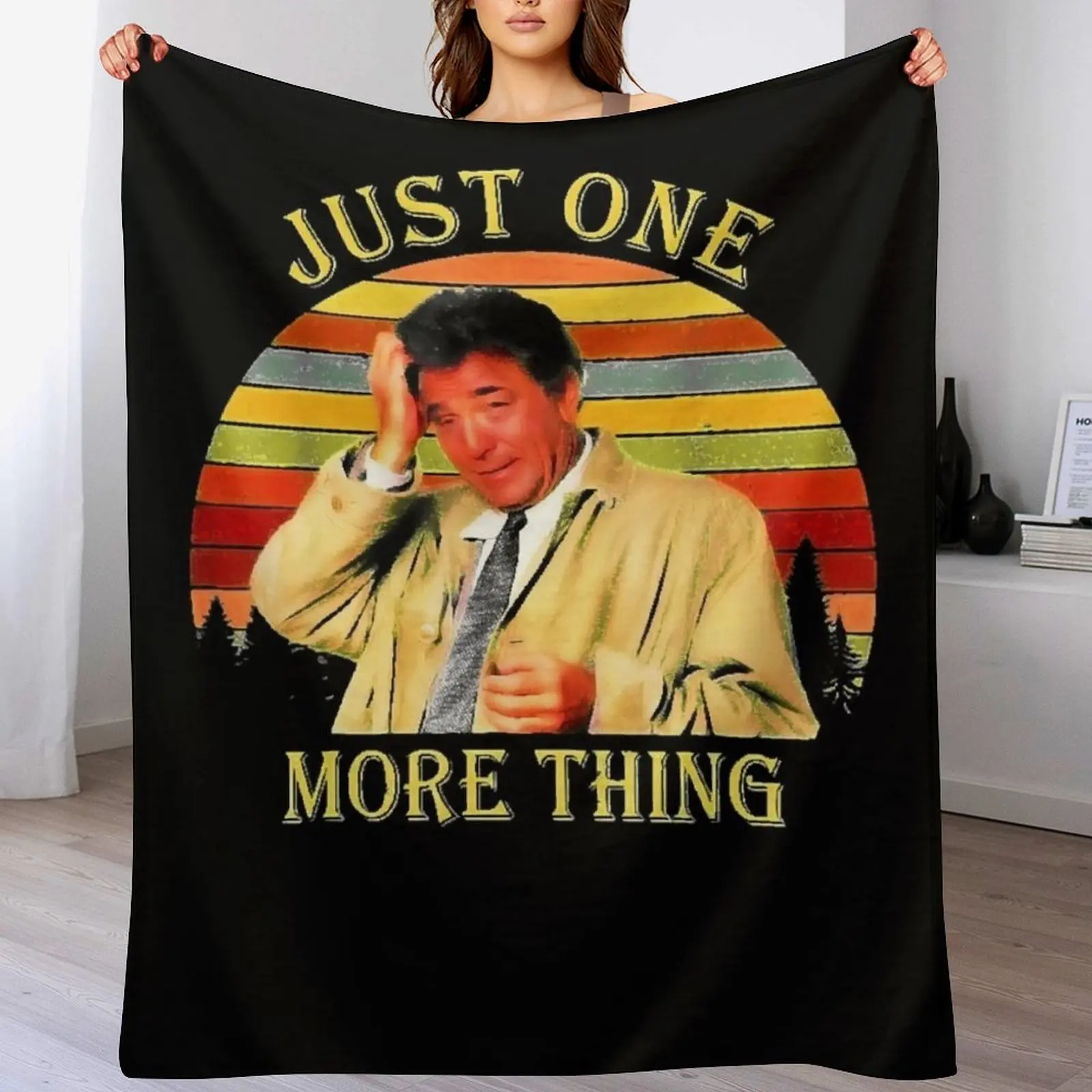 Just One More Thing Columbo Throw Blanket funny gift Blankets For Sofas Comforter Blankets