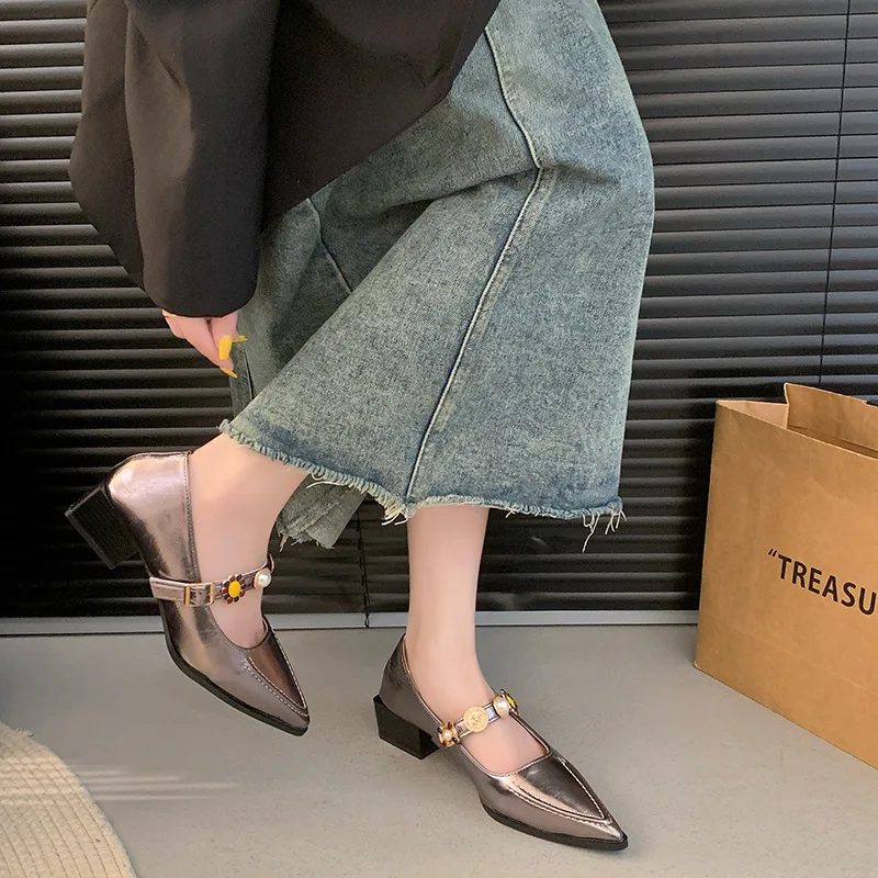 

Лидер продаж 2025 года, женская обувь на плоской подошве, осенние лоферы с круглым носком, балетки, новые осенние черные туфли в стиле ретро, Zapatos De Mujer