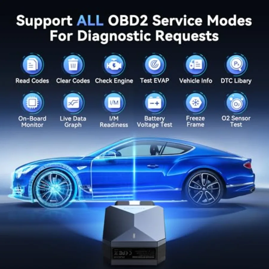 BT200 MAX AI OBD2 Bluetooth Scanner, Full System 15 Resets Diagnostic Tools Bi-Directional Control, CAN-FD and FCA Autoauth, Au view 5