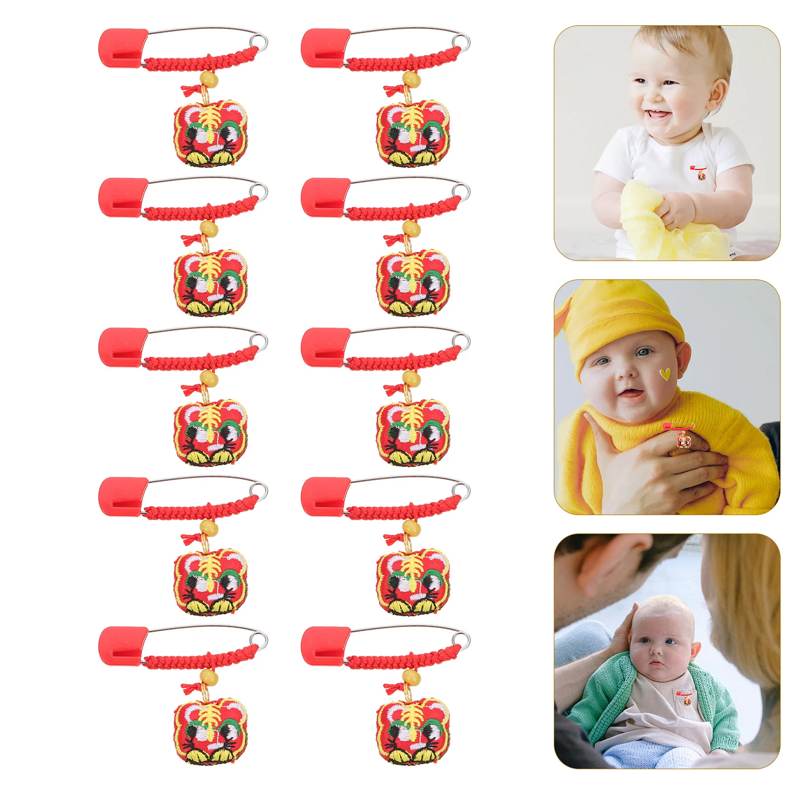 

10 Pcs Diaper Clothes Pins Multifunctional Baby Clothes Pin Child Scarf Secure Long Diaper Safety Pin Life Quality