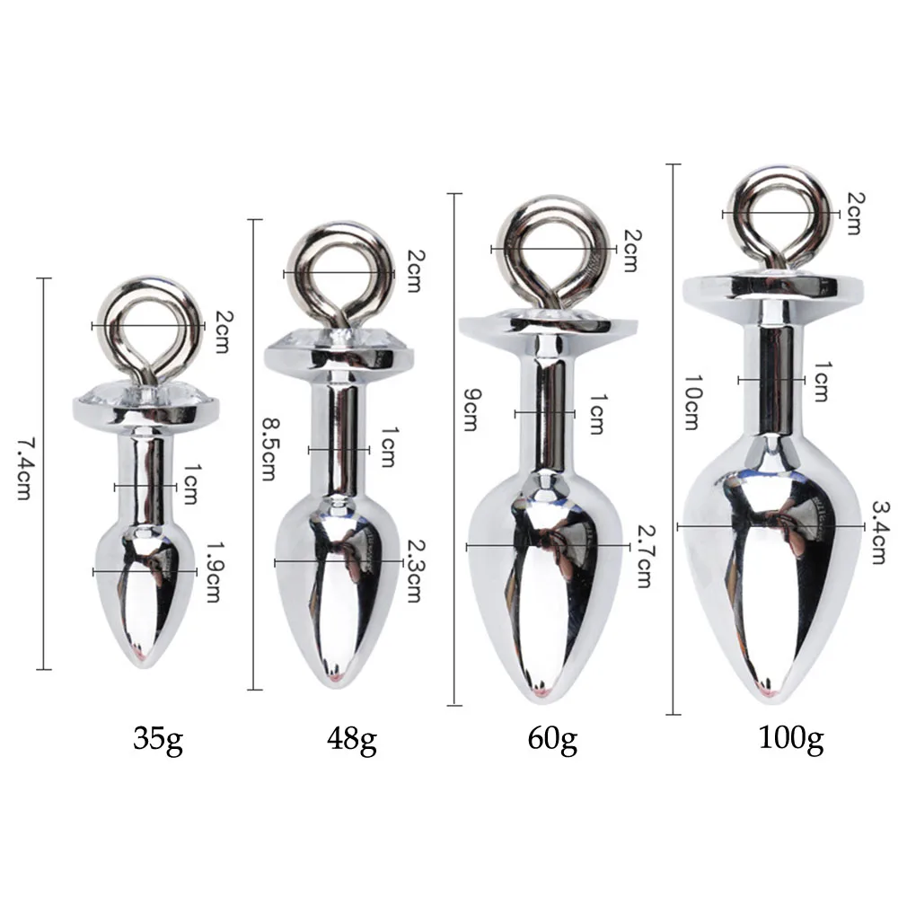 Metal Anal Plug Leash Bdsm Bondage Butt Plug Stimulator Stainless Steel  Ass Sex Toys for Men Women Dildo Prostate Massage Set