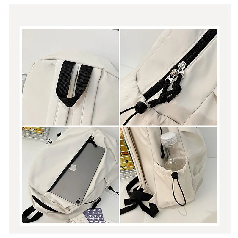 Fashionable Large Capacity Backpack for Students Lightweight Travel School Bag Simple Design College High School Backpack