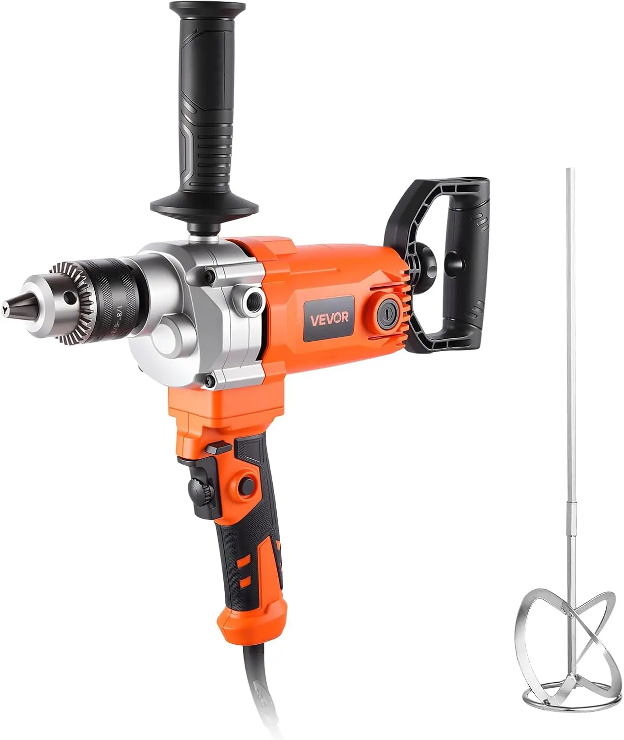 Drill Mixer, 5/8 inch Corded Electric Drill Mixer Set, 0-750RPM 5.63A Mixing Drills, Mixing Drills Machine with D-Handle for Dri