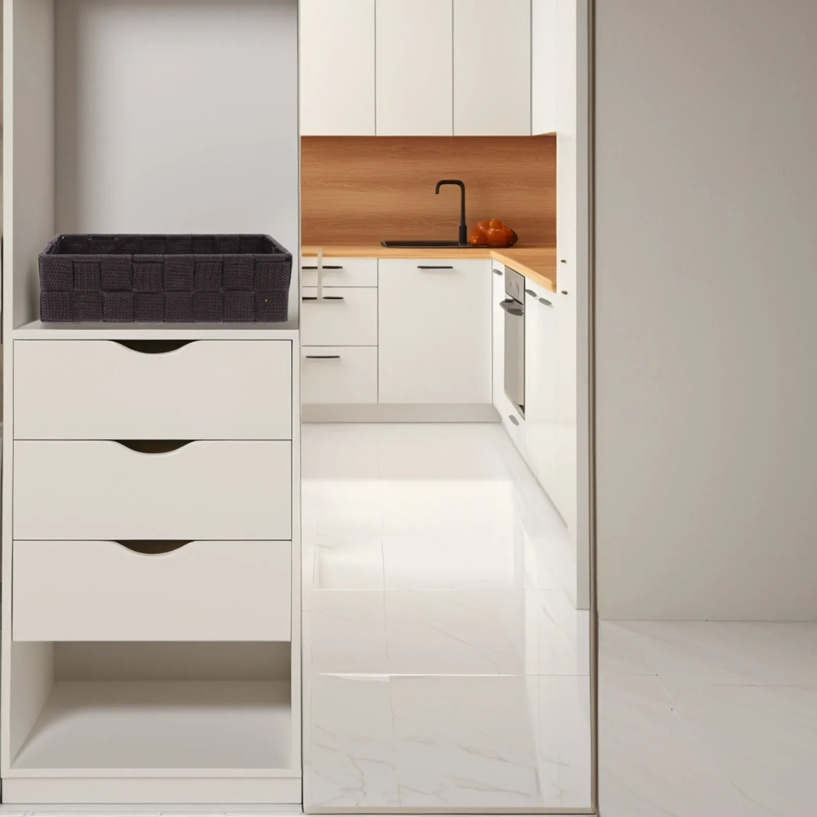 

Nylon Fabric Storage Basket Organizer Cube Bin For Desktop Bathroom Kitchen Pantry Closet Storage Decorative Bins Woven