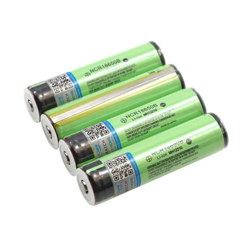 100% nova bateria recarregável protegida 18650 ncr18650b 3400mah 3.7v com pcb para baterias de lanterna