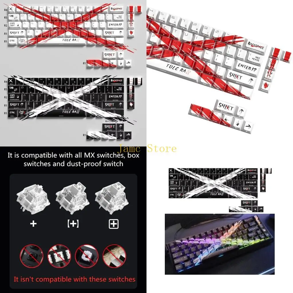 

LX0B Original Profile Keycaps 74Key Backlit keycaps Objection Sustained for