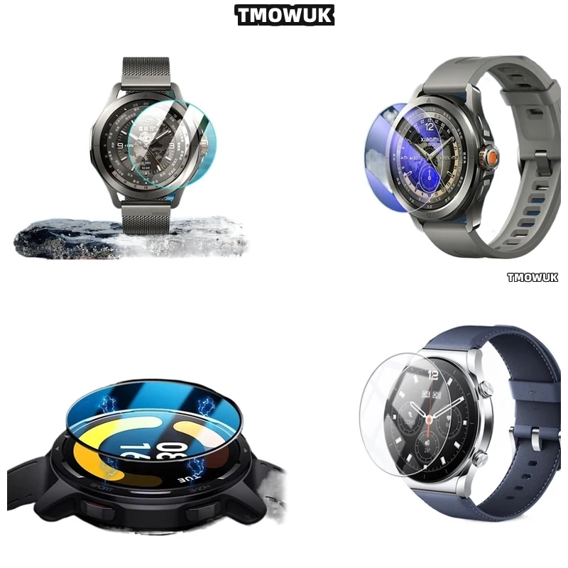 

For Xiaomi Watch S1 S3 Pro S4 Sport Easy-Apply Tempered Glass Screen Protector HD 9H Scratch-Proof Bubble-Free