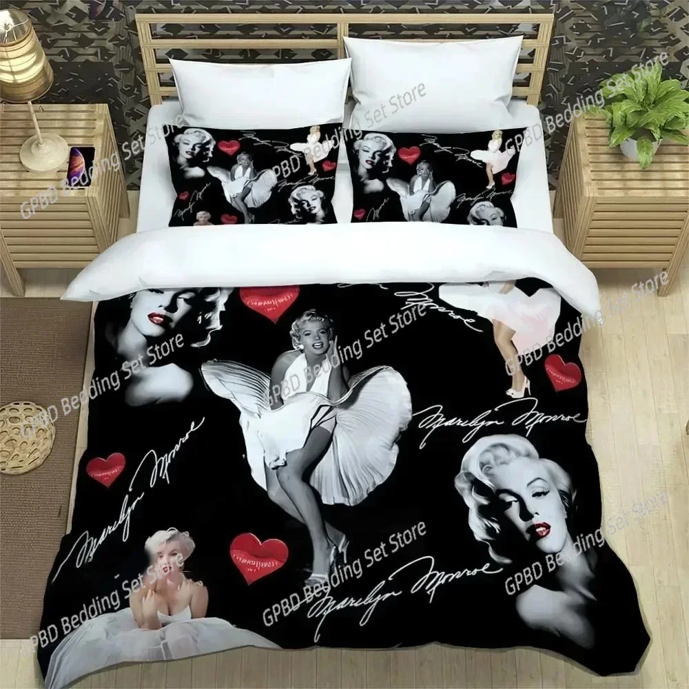 

3D Print Marilyn Monroe Comfortable Duvet Quilt Cover Pillowcase Bedding Set Children Bedroom Decoration Home Textile