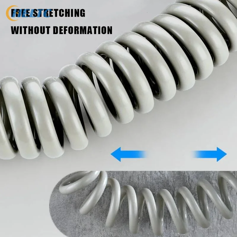 

Гибкий душевой шланг 2м, 3м, 5м для ванной комнаты, туалета, биде, пластиковый, витой, типа «телефонная линия»
