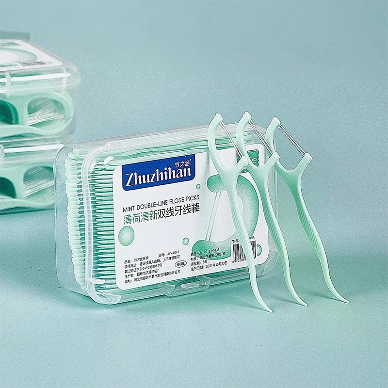 Mint Dental Floss Stick Home Portable Disposable Care Dental Floss Stick Oral Care Interdental Cleaning Remove Food Residue