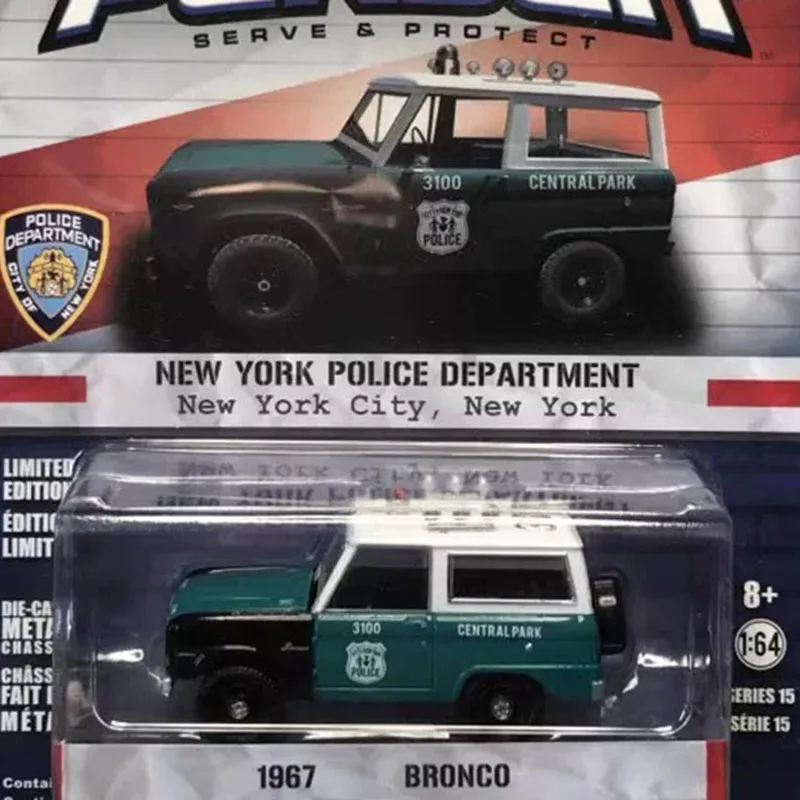Greenlight 1:64 Scale 1967 Bronco Alloy Car Model Static Collection Decorated Holiday Gifts Toys