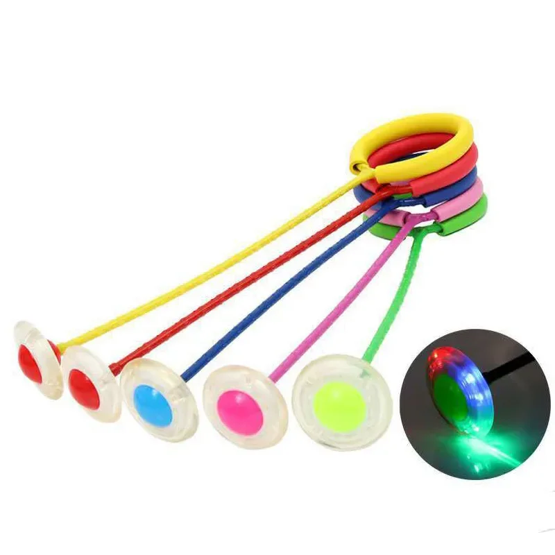 Flash Jumping Rope Ball Kids Outdoor Fun Sports Toy LED Children Jumping Force Reaction Training Swing Ball Child-parent Games