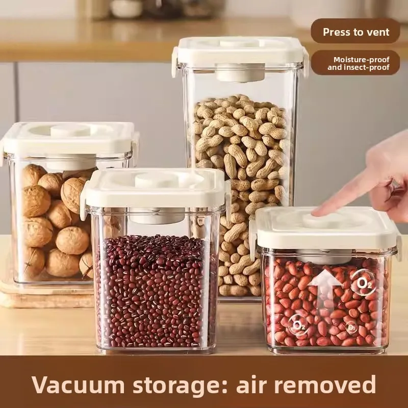 

Food ade Plastic Vacuum Sed Storage Container Pr pe Dry Goods Container for Snas Kitchen Storage Box ain