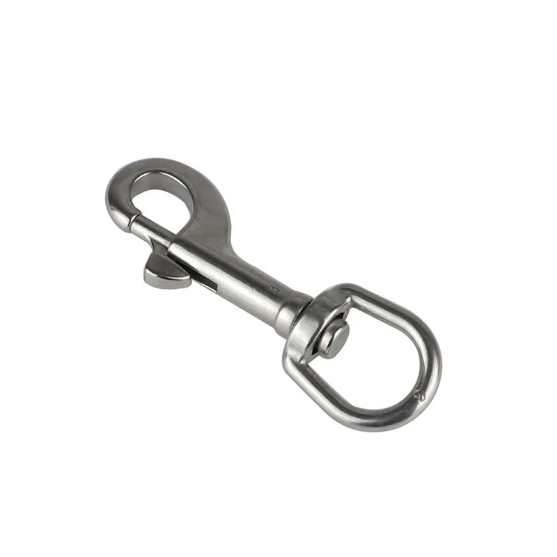 316 Stainless Steel Swivel Eye Bolt Snap Hook,Single Ended Trigger Snap Clips for Diving/Pet Leash/Key Chain/Flag/Clothes Line