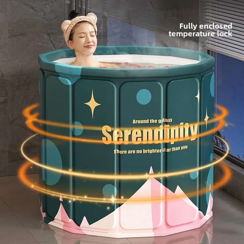 Hot Tub Collapsible Baby Bath Tub Inflatable Portable Bath Tub Family Bathtub Warm Temperature Folding Spa Tub Children Kids
