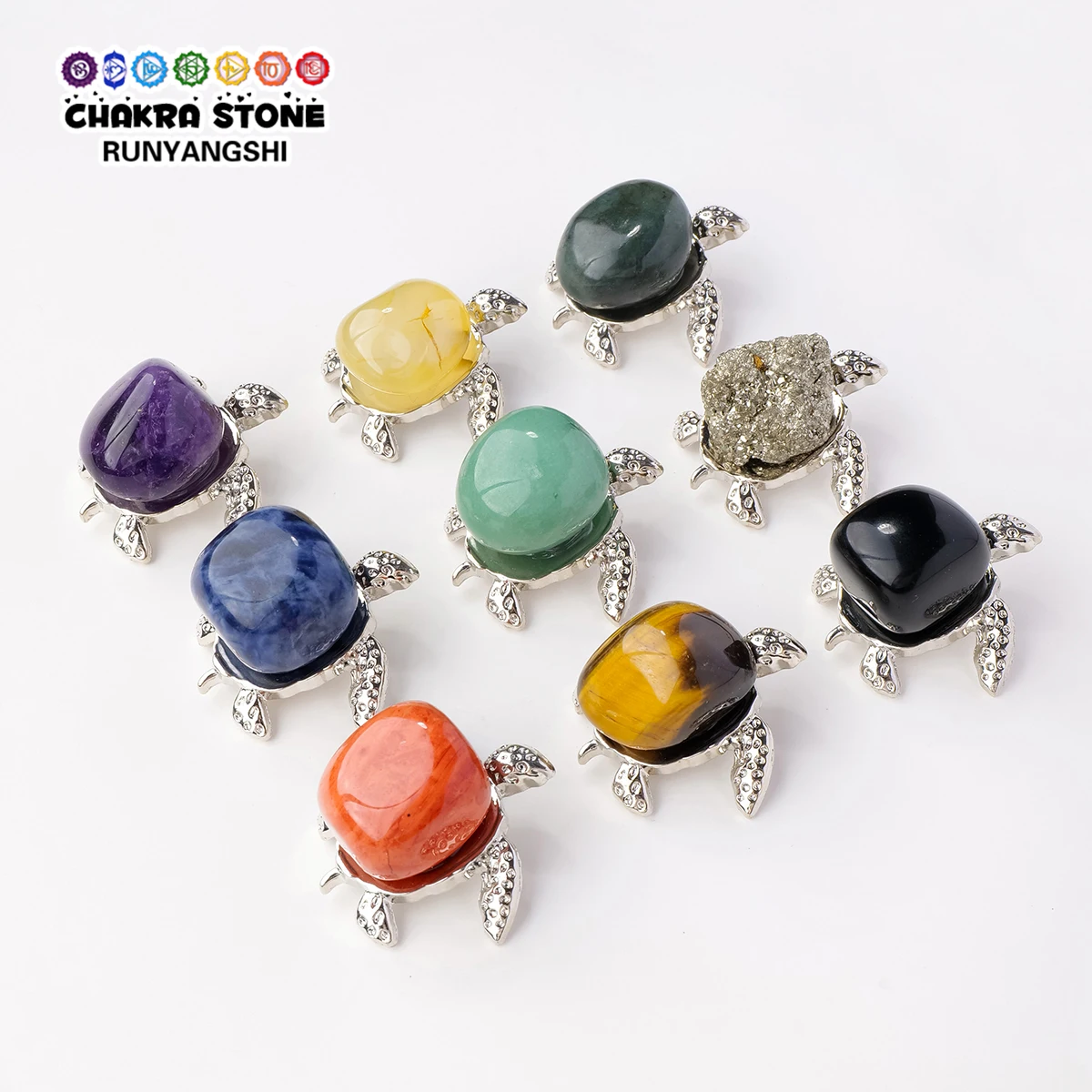 1PC Natural Crystal Tumbled Stone Turtle Animal Styled Fashion Home Decoration Garden Gift Creative Handmade