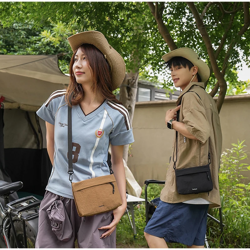 Japanische Unisex-Umhängetasche, ultraleichte Nylon-Polyester-Herren-Outdoor-Sport-Umhängetasche, einfarbige Damen-Umhängetasche – Detail 5