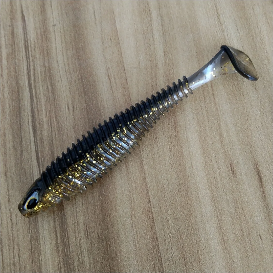 Swolfy 6.5cm/2.3g 7.5cm/4.6g 10.5cm /9.3g Shad Soft Lures Artificial 3D Eye Fishing Lure Leurre Silicone Bait T Tail Wobbler