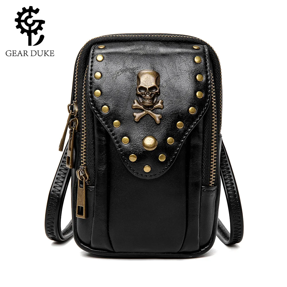 

punk style locomotive shoulder Bag women Outdoor crossbody bags textured square bag outdoor travel phone bag female Hanging Bag