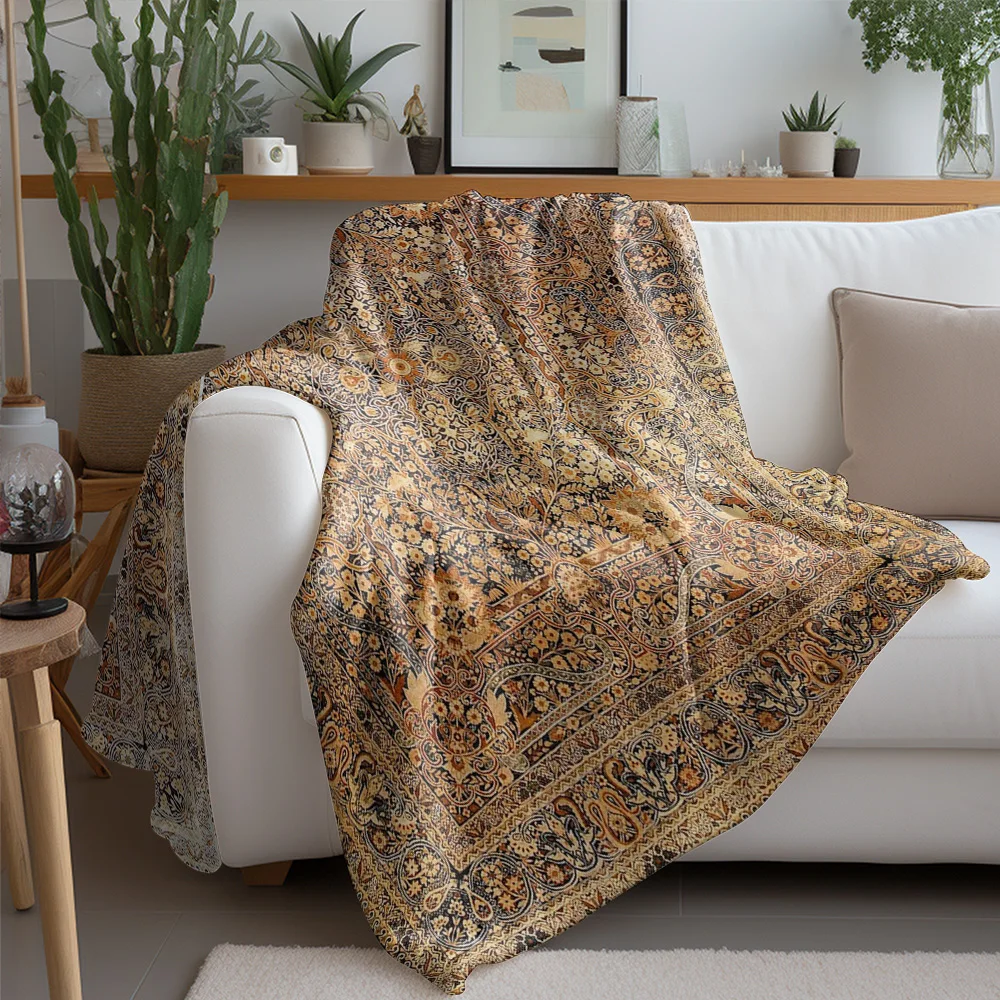Vintage Persian Style Rug Deco - огляд і ціна Cashmere Throw Blanket