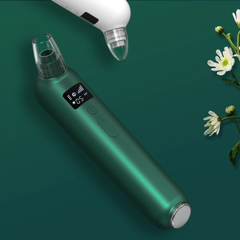 Facial Pore Cleanser Blackhead Suction Tool with LED Display Electric Acne Comedone Extractor Kit USB Rechargeable