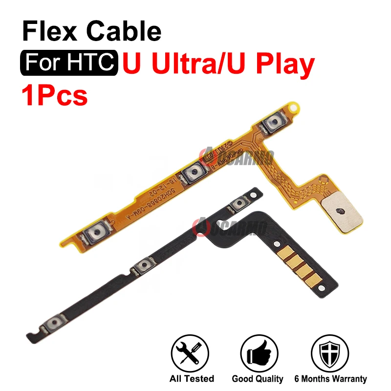 For HTC U Play U20 Ultra UU U11 EYEs U11+ U11 Power On OFF Volume Bottons Flex Cable Replacement Parts