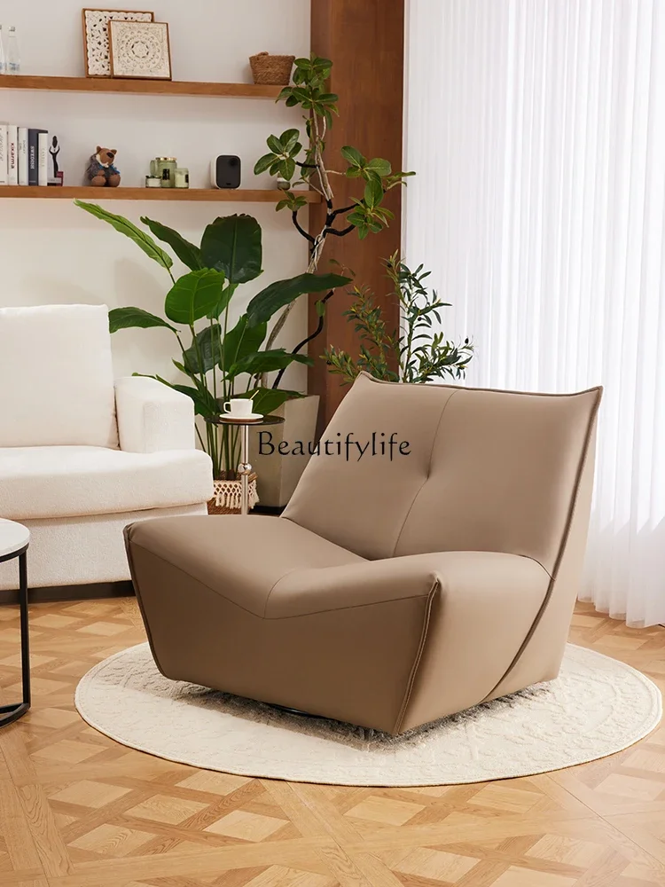 

D06Lazy sofa chair single living room leather leisure chair rotation