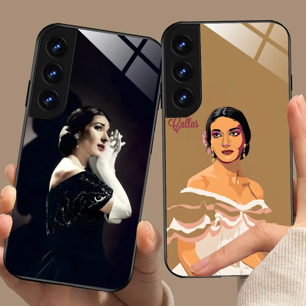 Maria Callas Phone Case for Samsung Galaxy A56 55 54 53 52 51 36 35 34 23 16 15 5G Glass Protective Cover