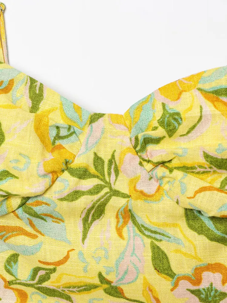 2025 sommer Frauen Druck Engen Korsett Cami Kurze Tops Frauen Gerade Lose Rock Mode Urlaub Strand 2 stück Sets