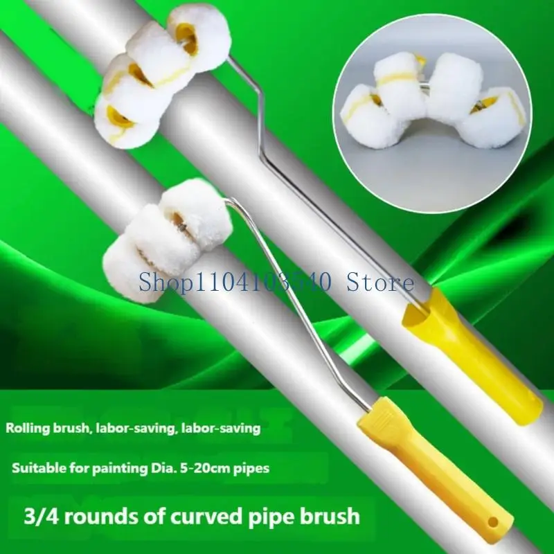 02DC High Performances 3 Wheel And 4 Wheel Curved Pipeline Brush With Multiple Wheel For Scaffolding And Industrial Use