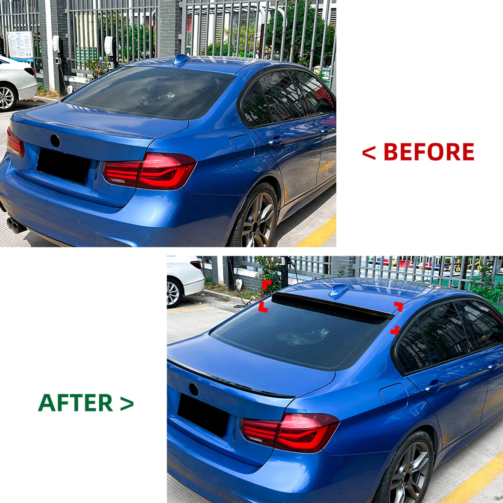 الخارجي سقف المفسد الجناح الشفاه الخلفي غطاء صندوق السيارة لسيارات BMW 3 Series F30 2013 2014 2015 2016 2017 2018 2019 #6