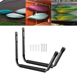 2Pcs Kayak Rack Garage Hook Modern Wall Mount Kayak Hangers Canoe Hanger for Snowboards Ladders Surfboards Folding Chairs Bikes