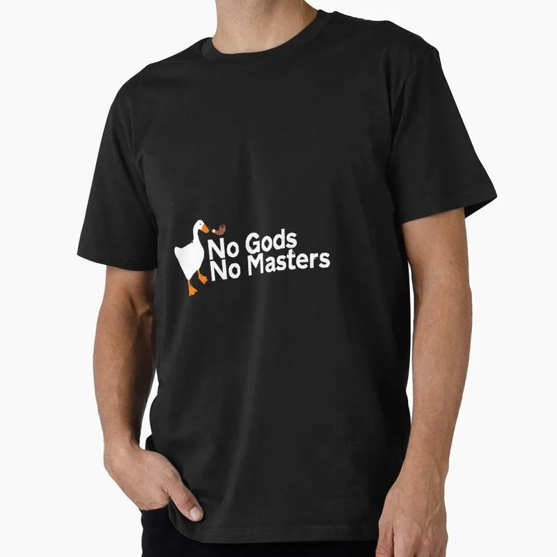 No Gods No Masters Anarchy Symbol Graphic T‑Shirt Anarchist Slogan Punk Rock Rebellion Tops Cotton Short Sleeve Unisex Tees