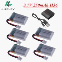 Upgrade 3.7V 250mAh Battery With Charger For H36 E010 E011 E012 E013 F36 h36 RC Quadcopter Drone Parts 3.7v Lipo Battery