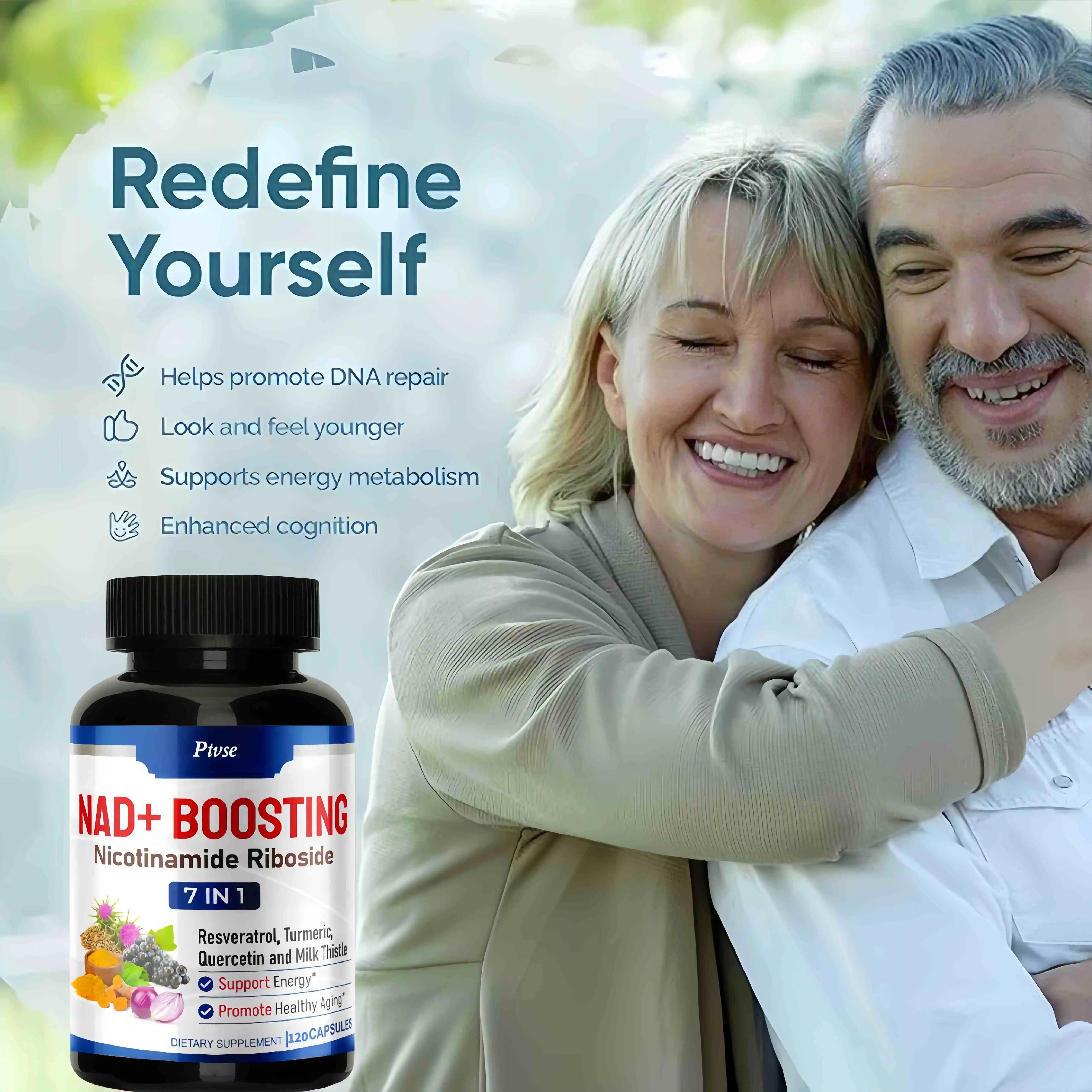 NAD+ Supplements Nicotinamide Riboside Alternative for Men&Women Anti Aging Natural NAD+Booster for Longevity & Cellular Health
