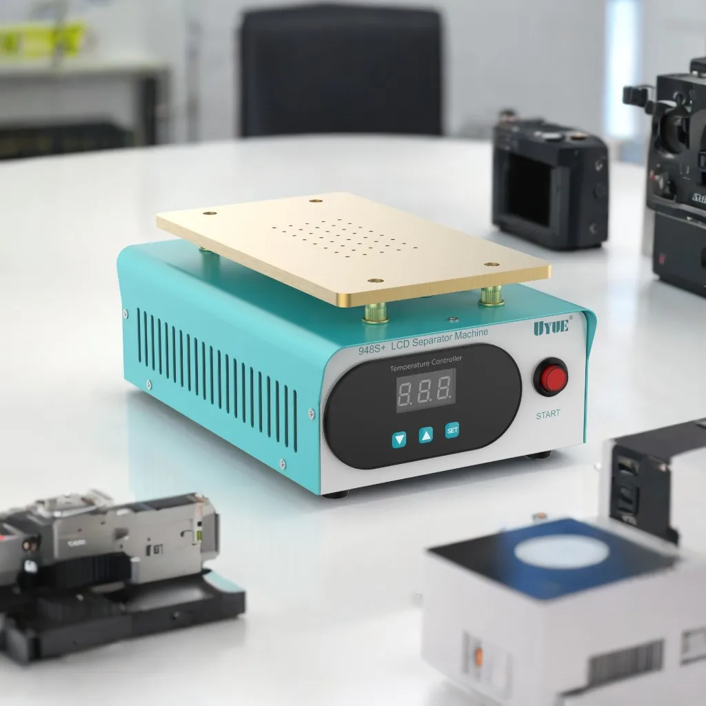 UYUE 948S + LCD شاشة تعمل باللمس فاصل آلة عدة 7 بوصة آيفون فاصل آلة إصلاح الشاشة المدمج في مضخة تفريغ