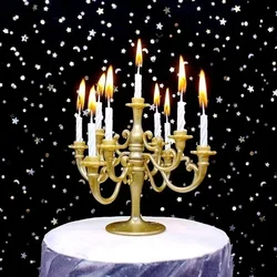 New Candles And Candlestick Bracket 1 Set Cake Topper Birthday Party Cake Candle Holders Toppers Decoration Candlestick Top