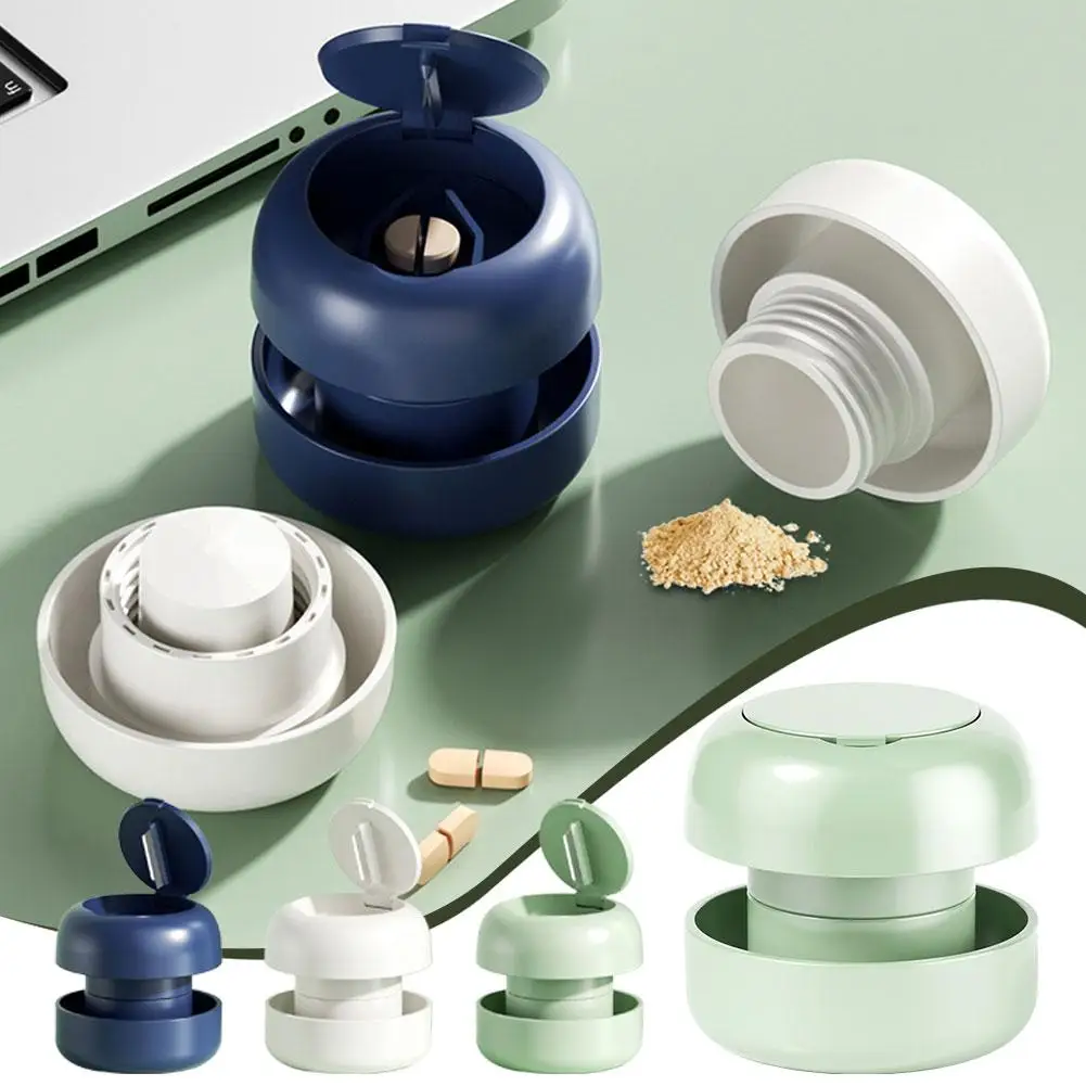 Grinding Medicine Cutter Pill Case Medicine Splitter Powder Pastillero Grinder Pill Cutter Medicine Box Storage Drug Container