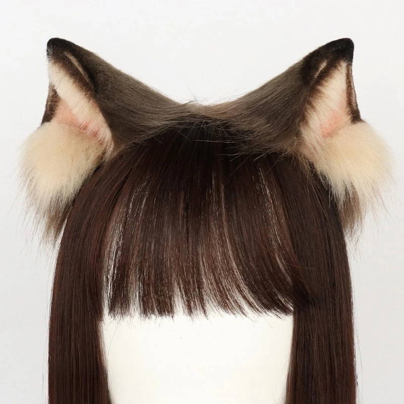 Simulated  Cat Ear Headband Cosplay Three-dimensional Animal Ears Handmade Cat Ear Headband Lolita Props Hair Accessory