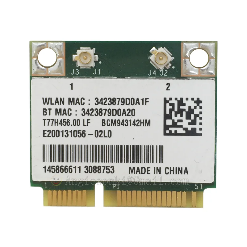 PP+ FOR BROADCOM BCM943142HM WIRELESS CARD BRCM1063 T77H456.00 WIFI + BT COMBO WLAN CARD