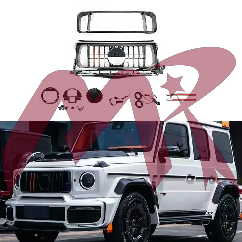 

Upgrade Auto Parts Facelift G Class W464 G63 B800 Front Bumper Grilles For W464 W463A B900 Rocket Style Grille