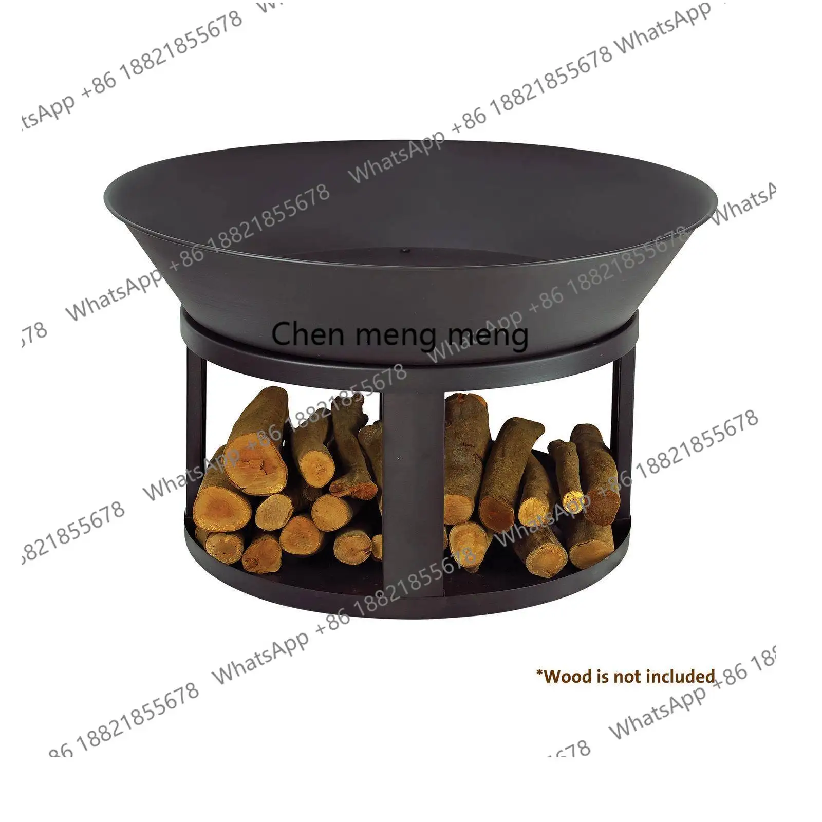 Grelha redonda para jardim ao ar livre, aquecimento, fogão a lenha