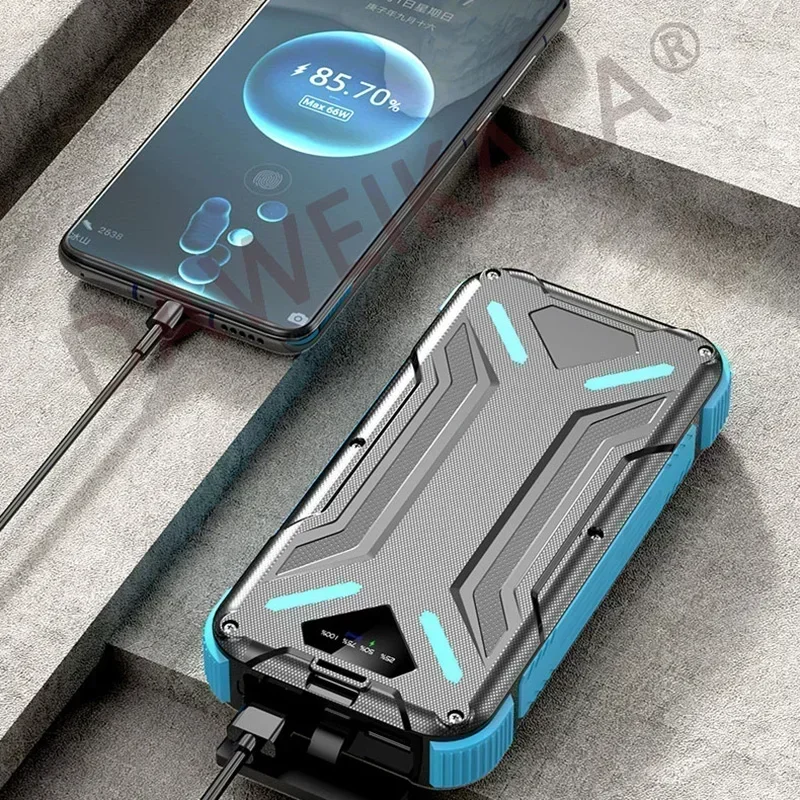 99000mAh Power Bank with LED SOS Flashlight Waterproof Charger for Smartphones Outdoor Portable Battery Long Service Life