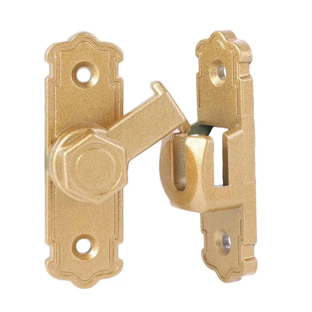 튼튼한 안전 슬라이딩 도어 캐치 90 180도 도난 방지 도어 해스프 알루미늄 합금 도어 볼트 창문