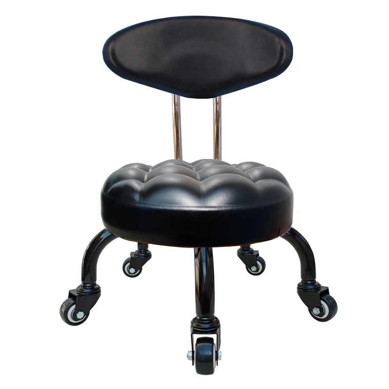 Pulley Salon Hairdressing Stool With Wheels Pedicure Chair Work Stools Floor Cleaning Stools Office Footstool Chairs Furniture