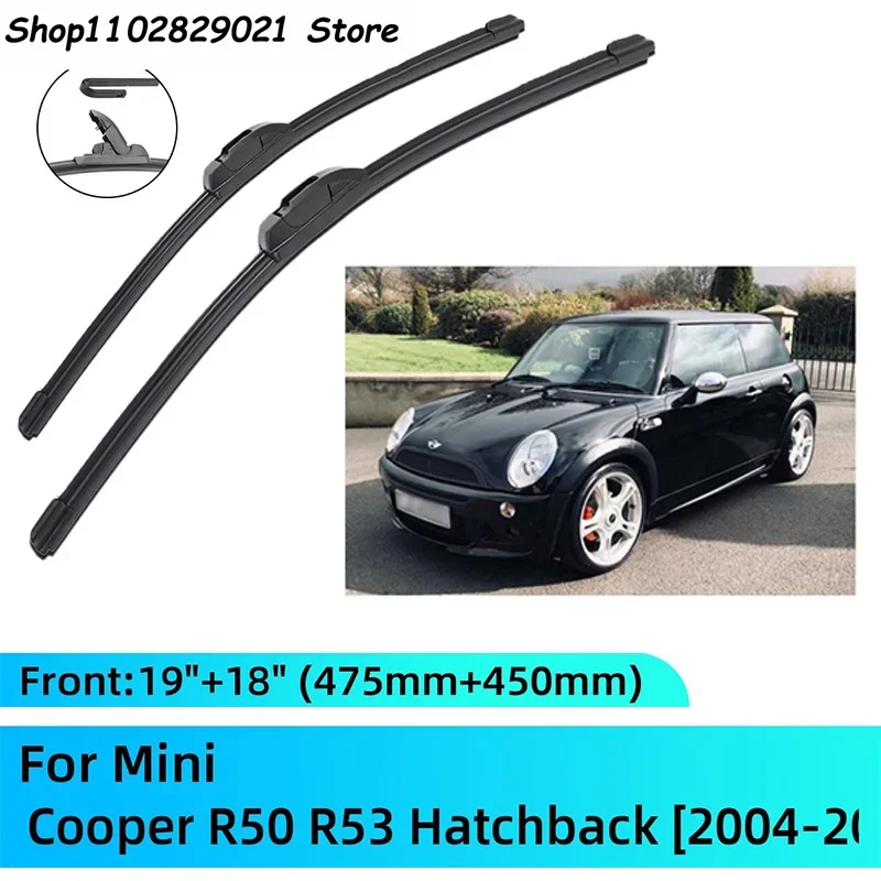 

For Mini Cooper R50 R53 Hatchback 2004-2006 Front Rear Wiper Blades Brushes Cutter Accessories J Hook 2004 2005 2006