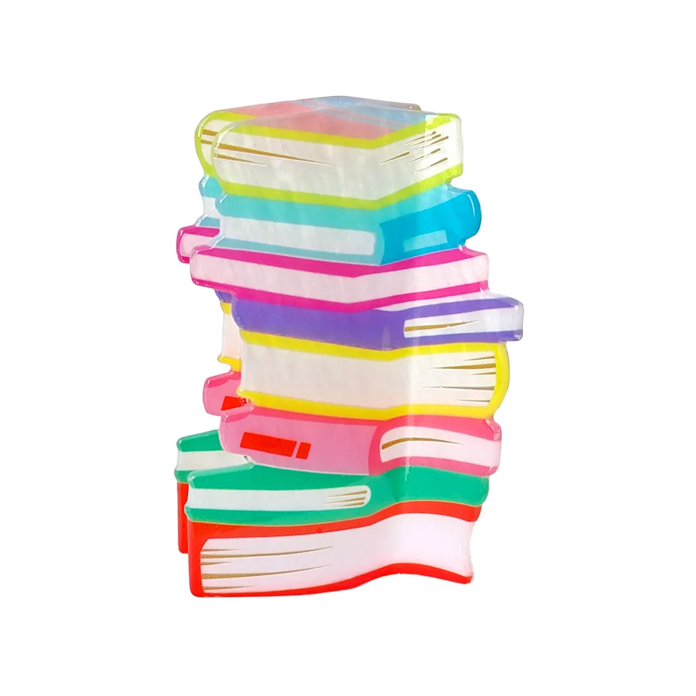 New Acrylic Pencil Hair Clip Book Styling Back To School Hair Claw Clip Stripe Sunflower Hair Claw Hair Accessory