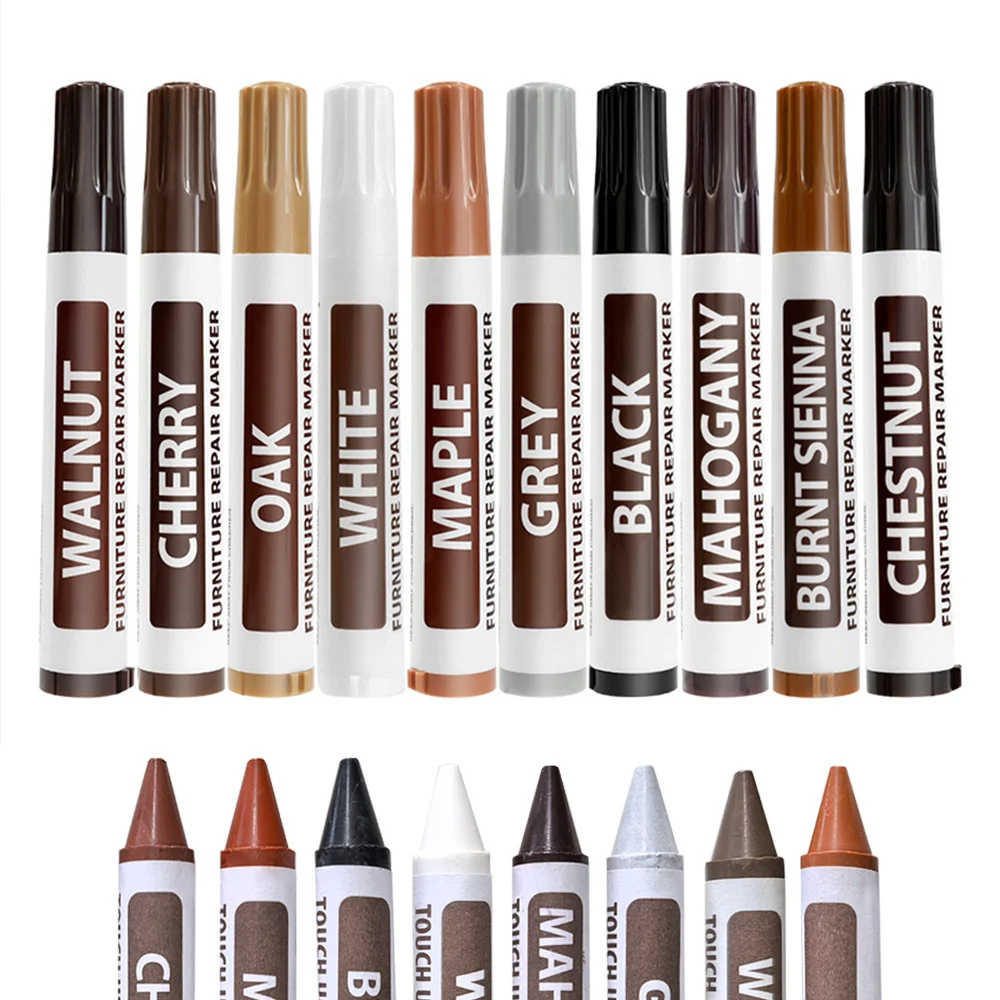 

Creative Furniture Repair Pens Touch Up Markers Filler Sticks Wood Scratches Restore Patch Paint Pens Wood Composite Repair
